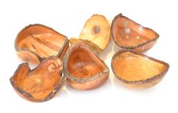 Natural Edge Wood Turned and Carved Bowl