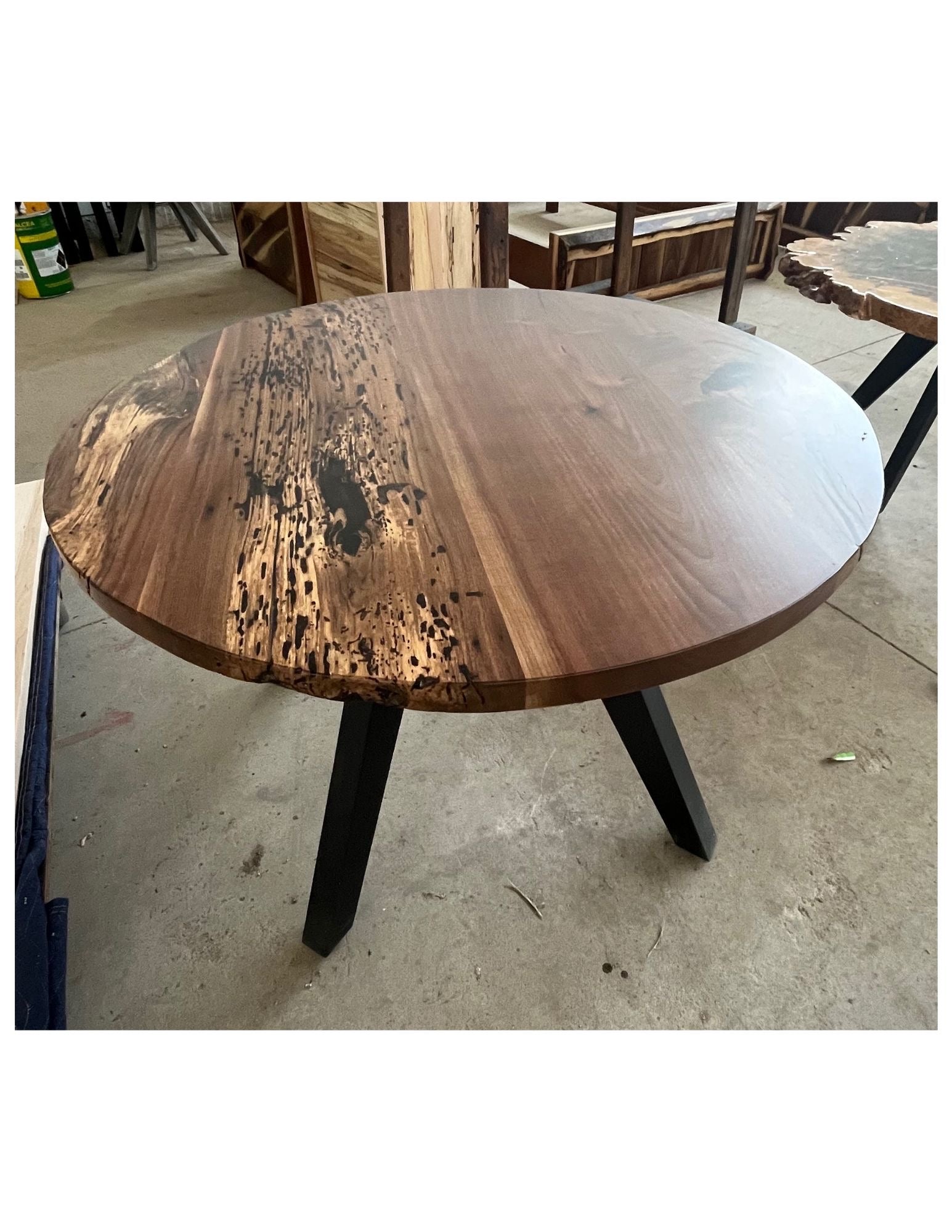 Custom Epoxy Resin Table, Custom 112 X 48 Black Epoxy Table, River